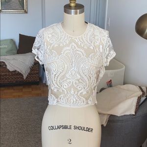 Zara see through crop top